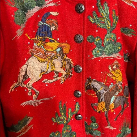 RARE Vintage 1990s Gordon & James Embroidered Women's Western Jacket - Picture 8 of 8